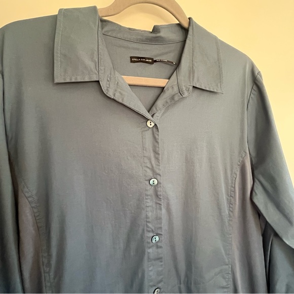 Stella Carakasi Blue Tunic Top Blouse Shirt Size XL Contemporary Lagenlook - Picture 4 of 12